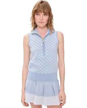 Varley Vincent Half Zip Sweater Vest - Blue