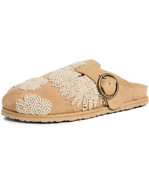 Laidbacklondon Drift French Knot Mules - White
