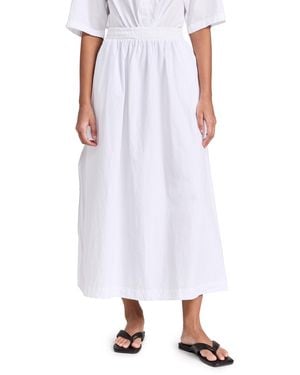 Stateside Fine Poplin Double Maxi Skirt - White