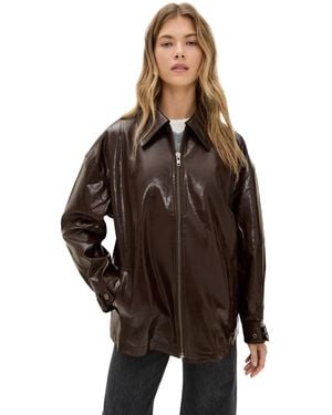 Free People Sloane Faux Leather Jacket - Black