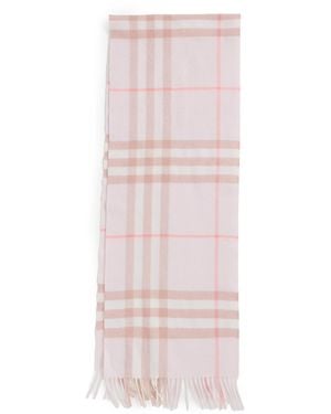 Burberry Cashmere Check Scarf - Pink