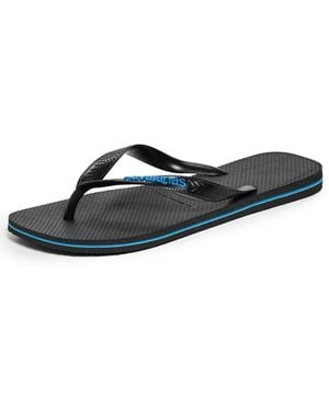 Havaianas Logo Filete Flip Flops - Black