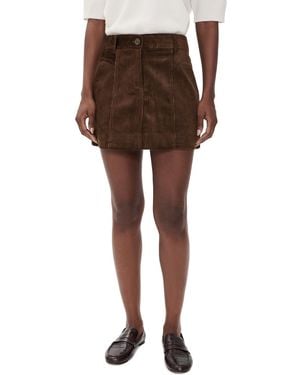 PAIGE Camden Corduroy Skirt - Brown