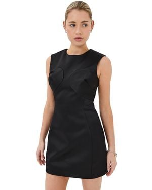 Marc Jacobs Seamed Up Satin Dress - Black