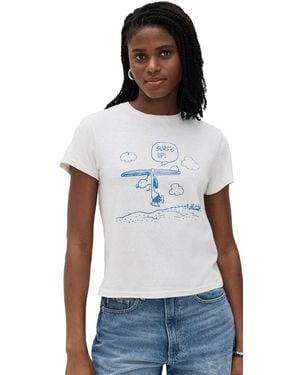 RE/DONE Snoopy Surfs Up Classic Tee - White