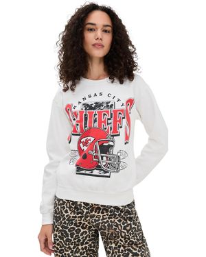 Junk Food Chiefs Conversion Crew Fleece Sweatshirt - White