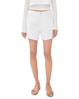 Agolde Leith Low Slung Relaxed Fit Shorts - White