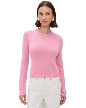 Reformation Lian Cashmere Crew Sweater - Pink