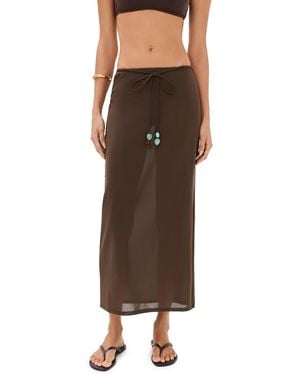 STAUD Milena Skirt - Brown