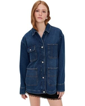 Reformation Emery Denim Chore Barn Jacket - Blue