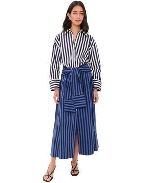 Simon Miller Inna Poplin Maxi Dress - Blue