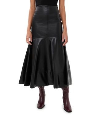 A.W.A.K.E. MODE A. W.A. K.E. Mode Flared Hem Skirt - Black