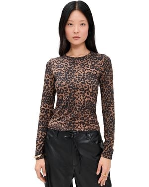Rag & Bone Luca Printed Long Sleeve - Black