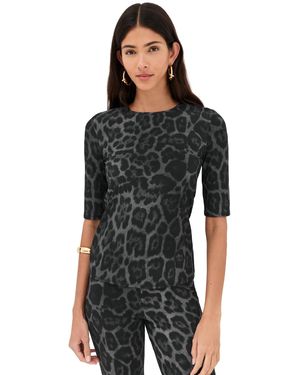 Stella McCartney Leopard Print Top - Black