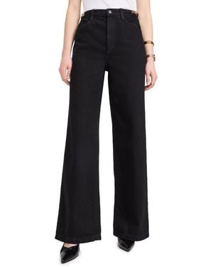 FAVORITE DAUGHTER The Fancy Mischa Wide Leg Jeans - Black