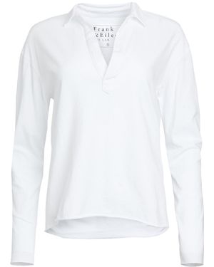 Frank & Eileen Popover Top - White