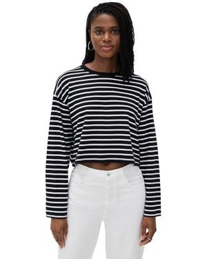 ATM Stripe Classic Boxy Tee - Black