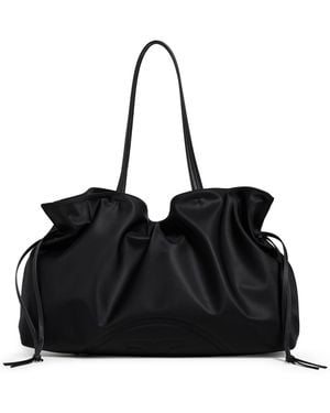 Tory Burch Ella Nylon Drawstring Tote - Black