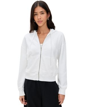 ATM French Terry Zip Up Hoodie - White