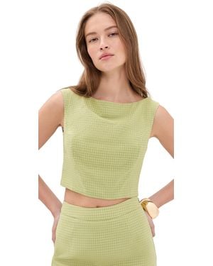 Line & Dot Shea Top - Green