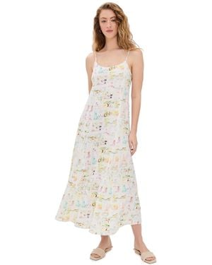 Splendid Coastal Postcard Dress - White