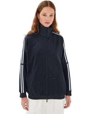 Tibi Active Knit Zipper Detailed Track Jacket - Blue