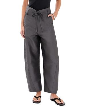 Chan Luu Techno Taffeta Barrel Pants - Black