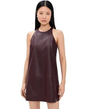 Le Bos Molly Faux Leather Dress - Purple