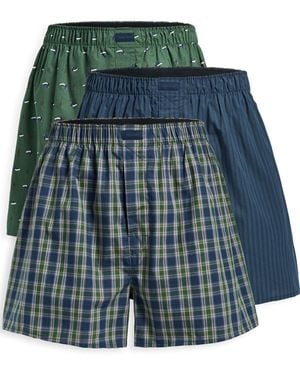 Tommy John Woven Boxer 3 Pack - Blue