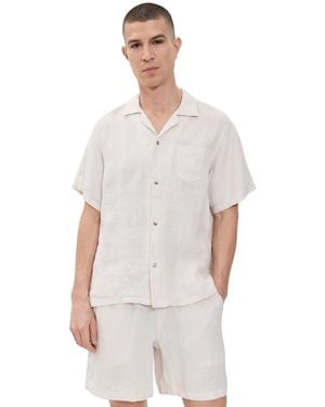 Bather Pearl Linen Shirt - White