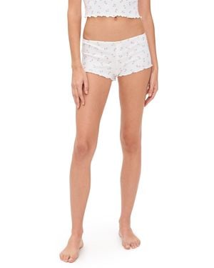 For Love & Lemons Elliana Sleep Shorts - Black