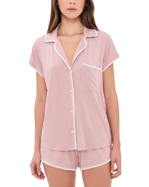 Eberjey Frida Shortie Pajama Set - Pink