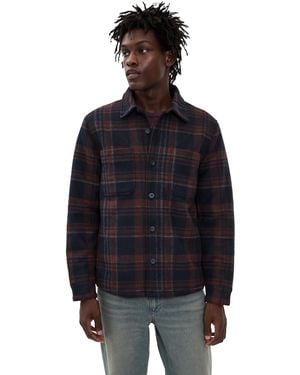 Vince Plaid Shirt Jacket - Black