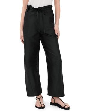 Chan Luu Techno Taffeta Barrel Pants - Black