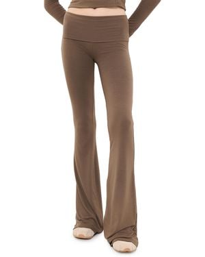ÉTERNE Fold Over Flare Pants - Multicolor