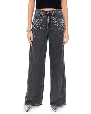 Rag & Bone Featherweight Sofie High Rise Wide Leg Jeans - Black