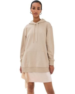 3.1 Phillip Lim Hoodie Combo Dress With Mini Slip Skirt - Natural