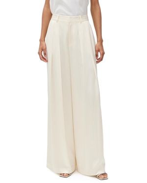 Cinq À Sept Georgia Satin Stripe Marne Pants - Natural