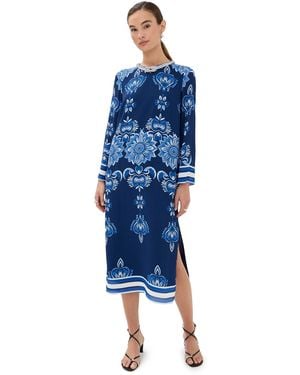 Borgo De Nor Seraphina Crepe Dress - Blue