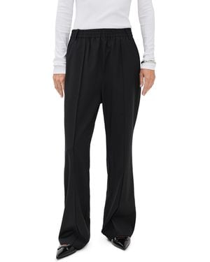 Tibi Petite Tropical Wool Scottie Sweatpants - Black
