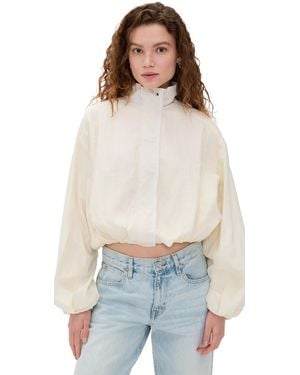 Simonett Balloon Sleeve Gathered Jacket - Natural