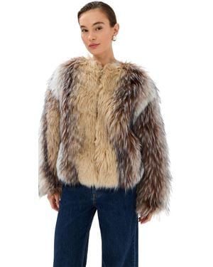 Halfboy Faux Fur Bomber - Blue