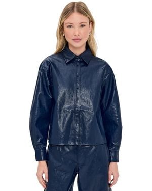 Hunter Bell Vail Faux Leather Jacket - Blue