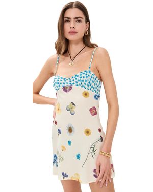 Vrg Grl Love Language Bias Cut Mini Dress - Multicolor