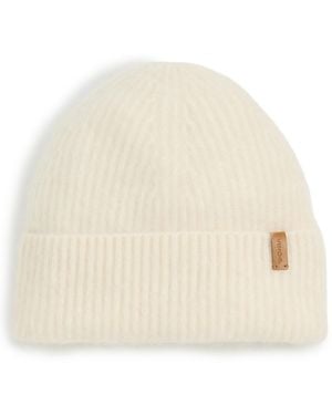 Vince Brushed Cashmere Cuffed Beanie - Natural