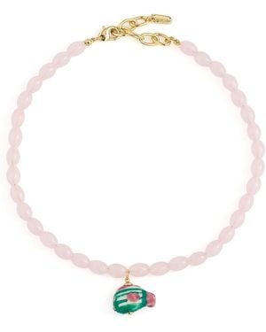 Logan Tay Beaded Carnival Fish Necklace - White