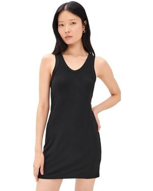 Norma Kamali Racer Tee Mini Dress - Black