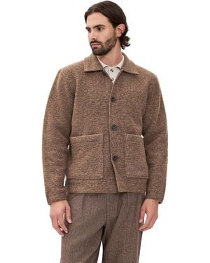 Universal Works Wool Fleece Rams Jacket - Brown