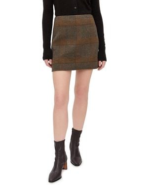 Theory Plaid Mini Skirt - Black