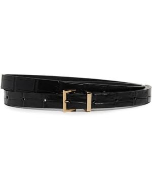 FRAME The Petite Croc Belt - Black